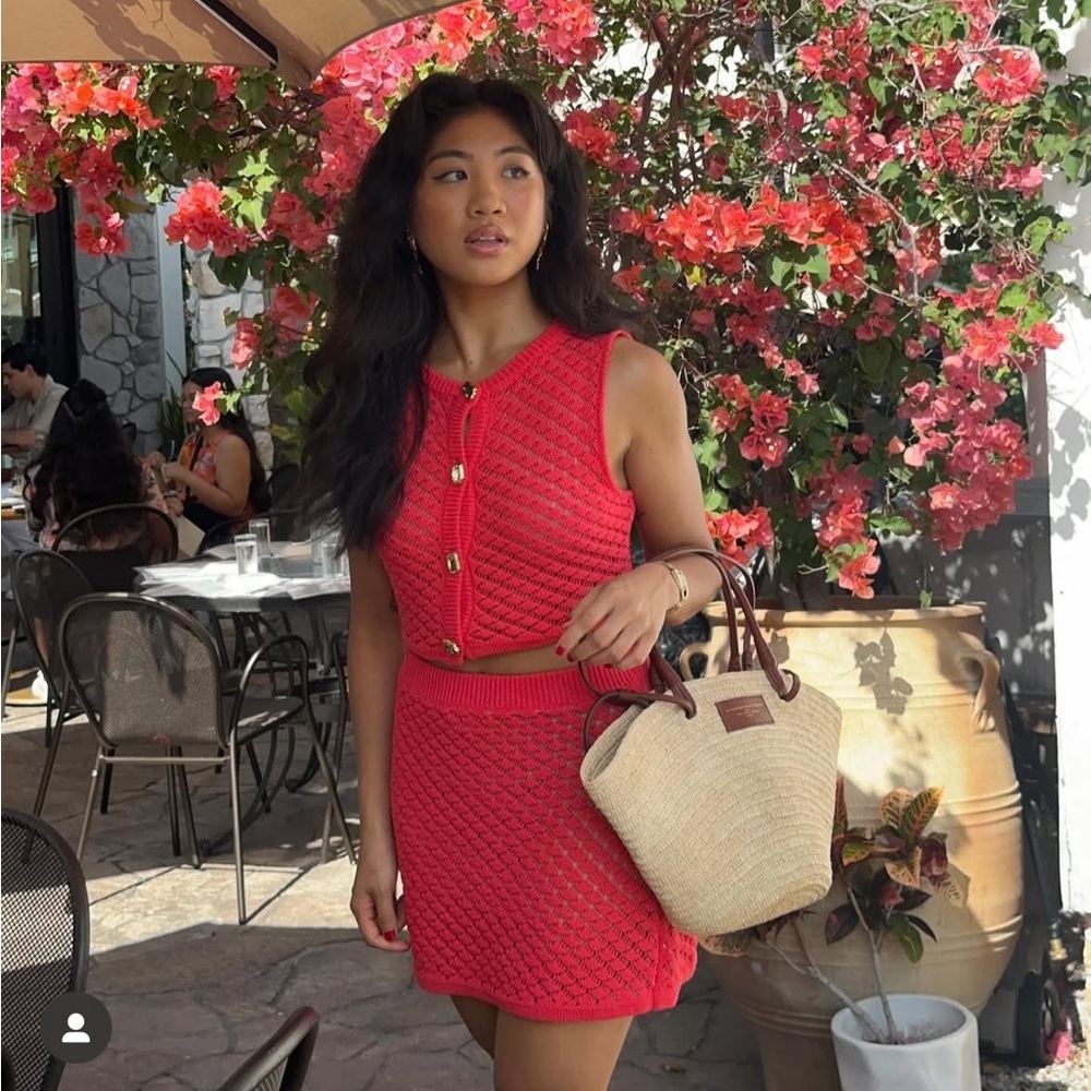 Meshki knit red - 2 piece set